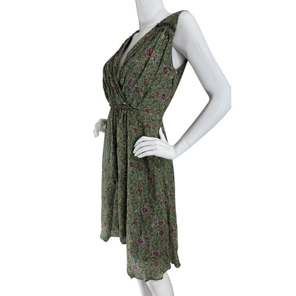 VTG Y2K Silk Handkerchief Hem Floral Dress Sz 0 Fairy Feminine Romantic - Picture 8 of 15